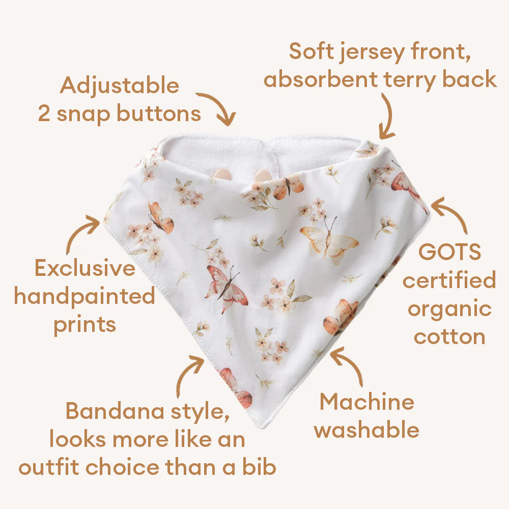 Butterfly Organic Dribble Bib - Image 4
