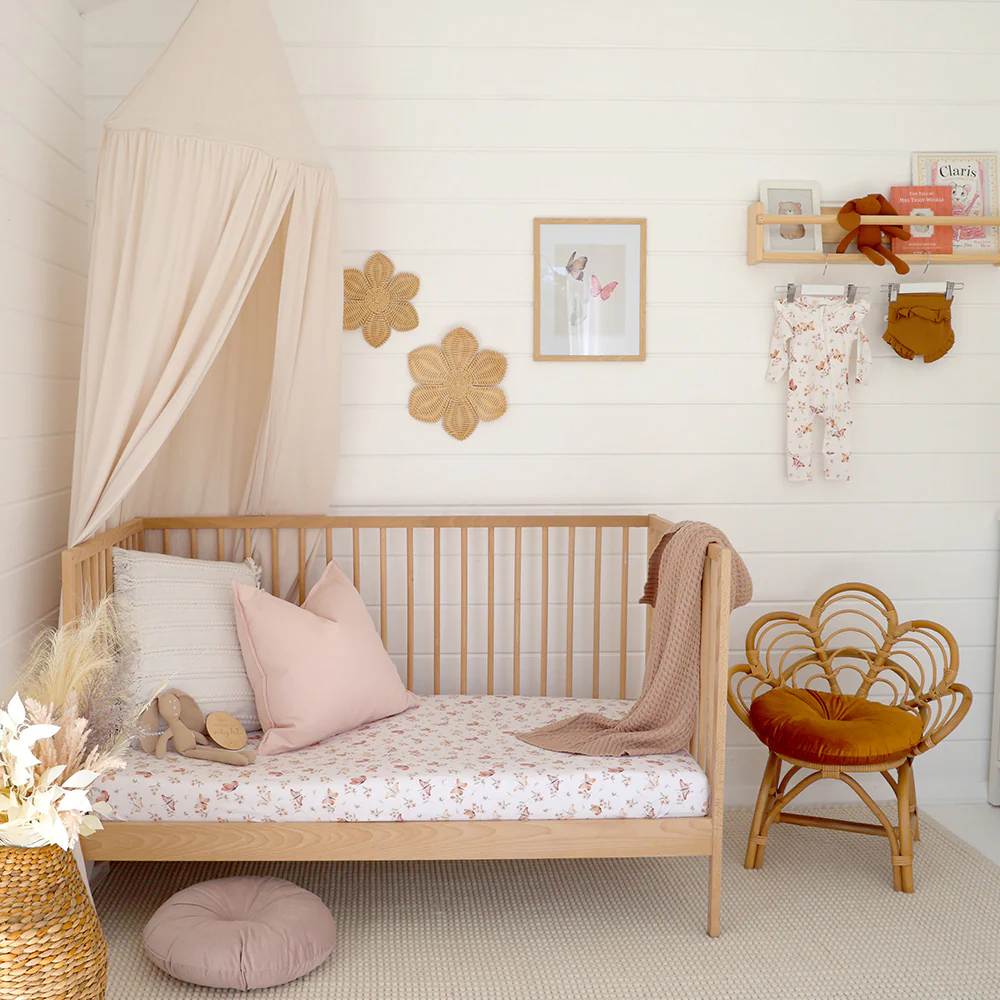 Butterfly Organic Fitted Cot Sheet - Image 3