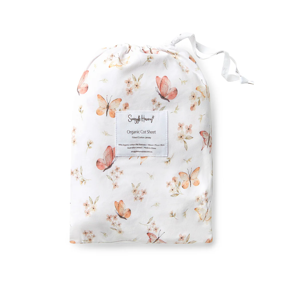 Butterfly Organic Fitted Cot Sheet - Image 4