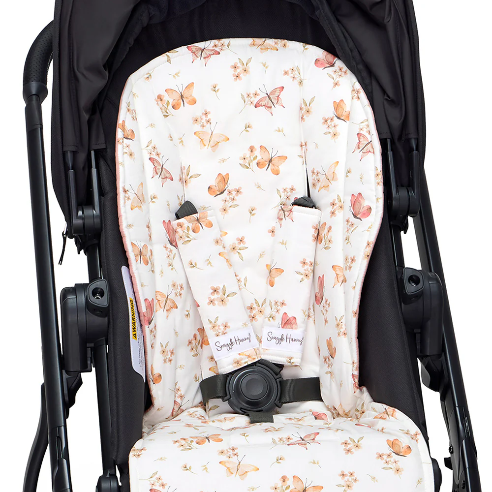 Bundle - Butterfly Pram Liner & Strap Cover Set - Image 5