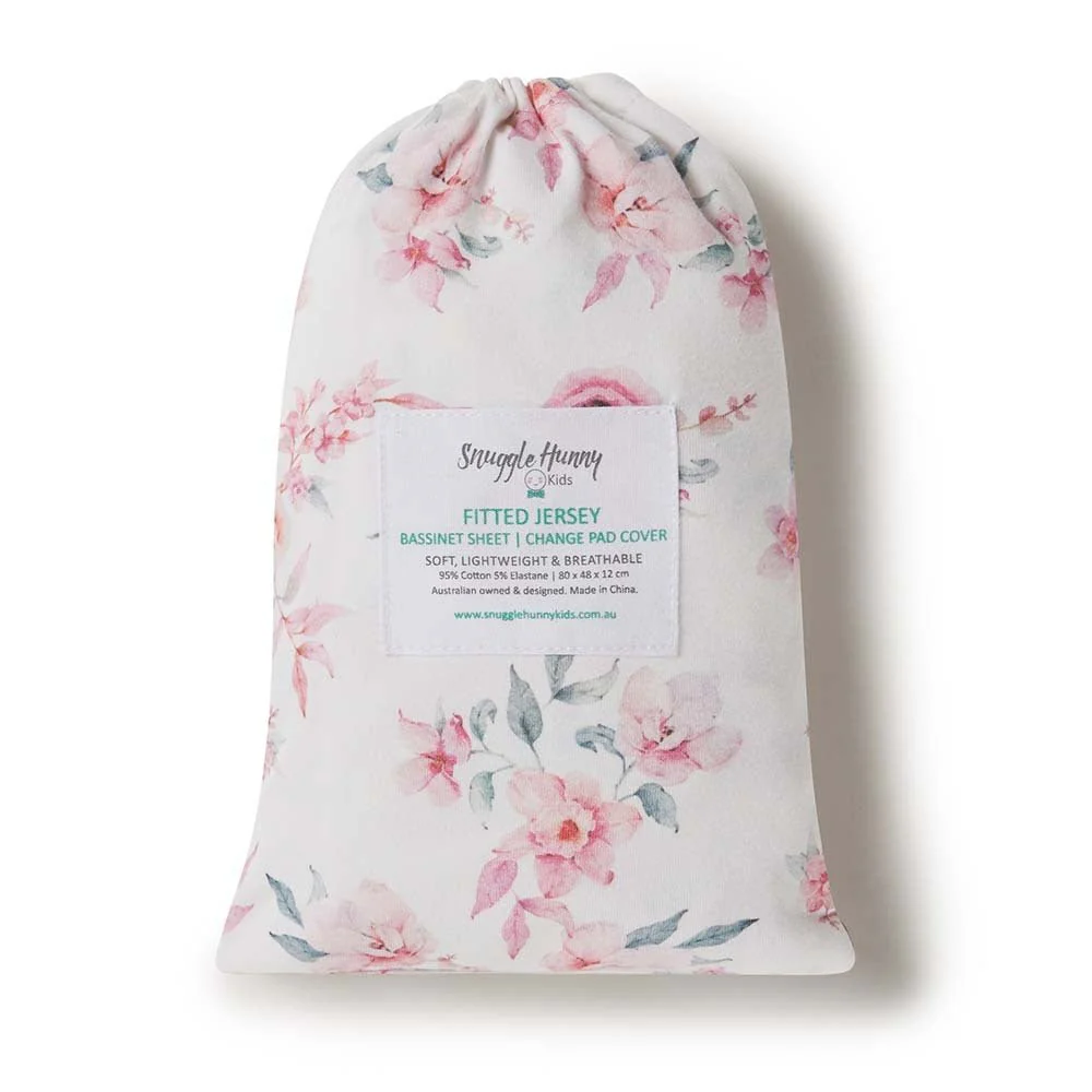 Camille Organic Bassinet Sheet / Change Pad Cover - Image 4