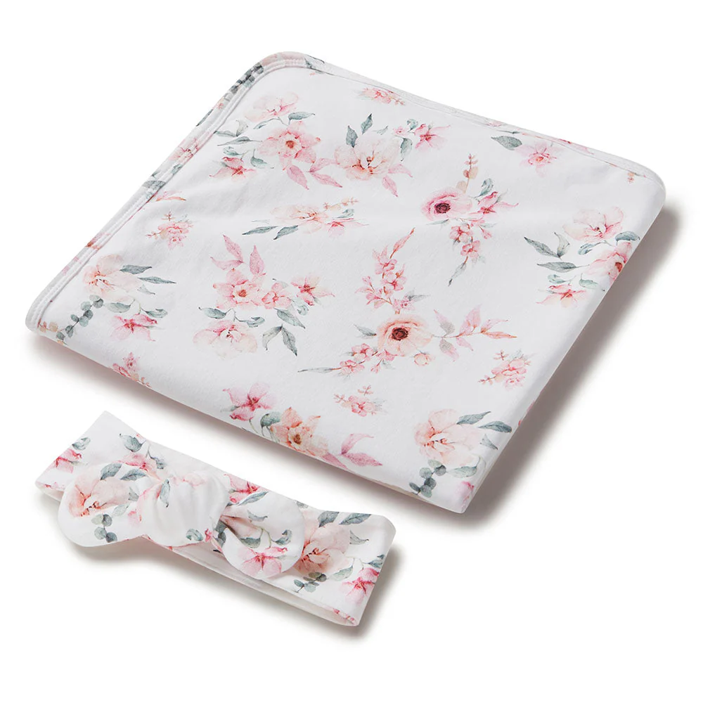 Camille Jersey Wrap Birth Announcement Set - Image 2