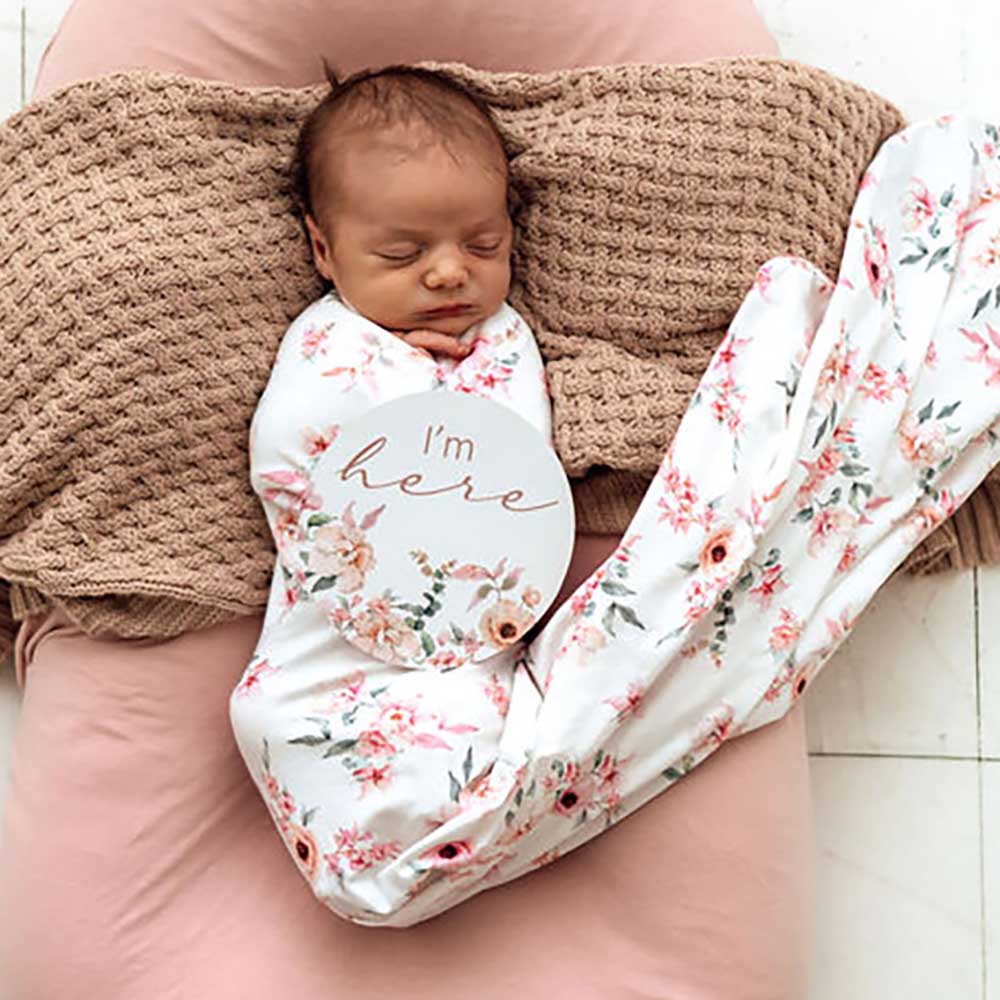 Camille Jersey Wrap Birth Announcement Set - Image 4