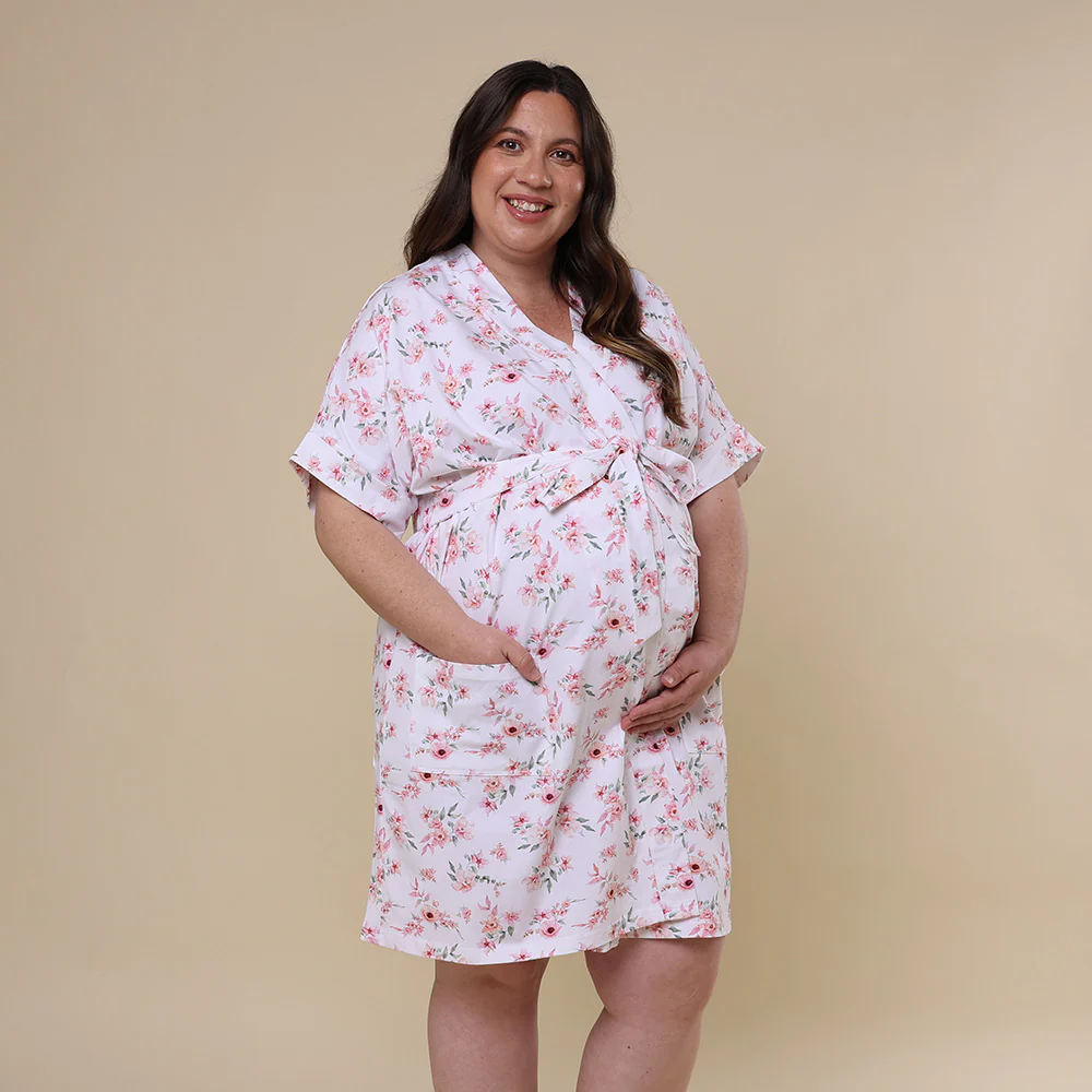 Camille Organic Maternity Robe - Image 3