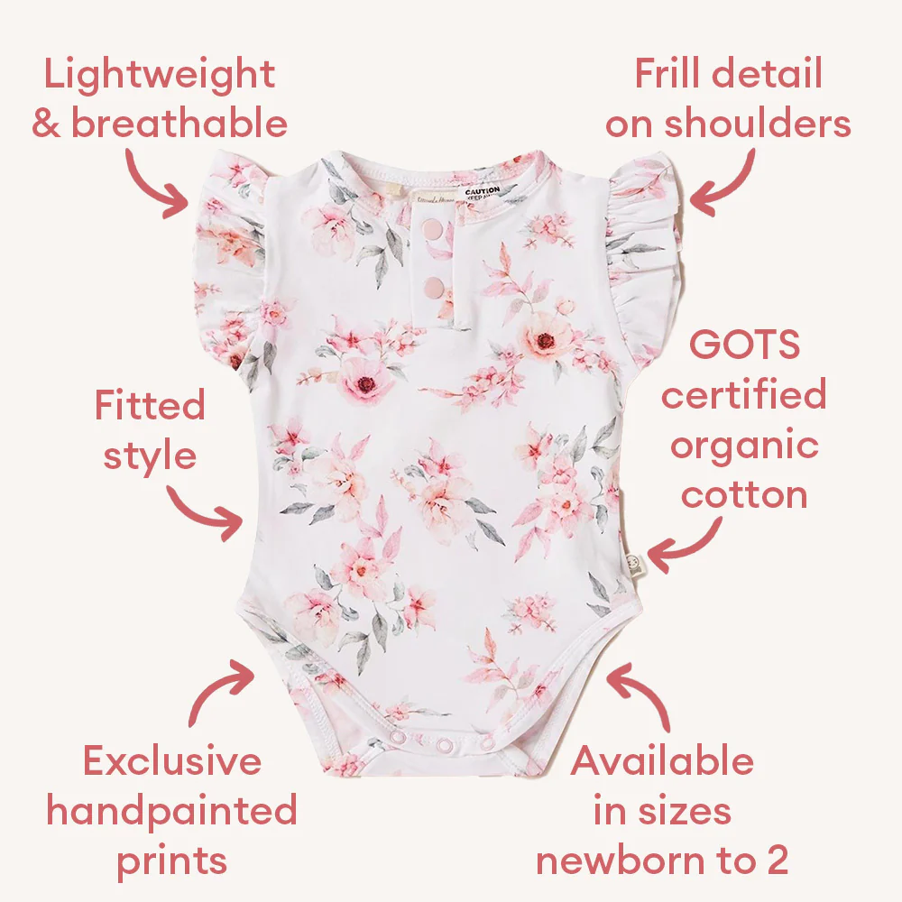 Camille Short Sleeve Organic Bodysuit - Image 4