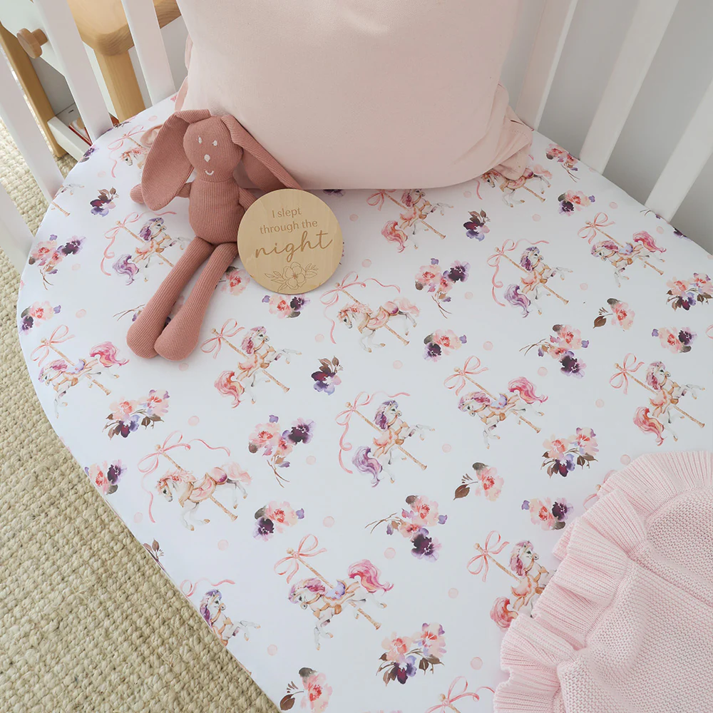 Carousel Organic Fitted Cot Sheet - Image 4