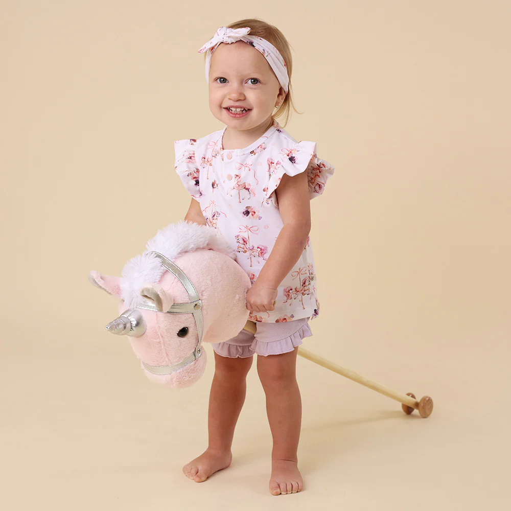 Carousel Organic Short Sleeve Top with Frill - Image 10