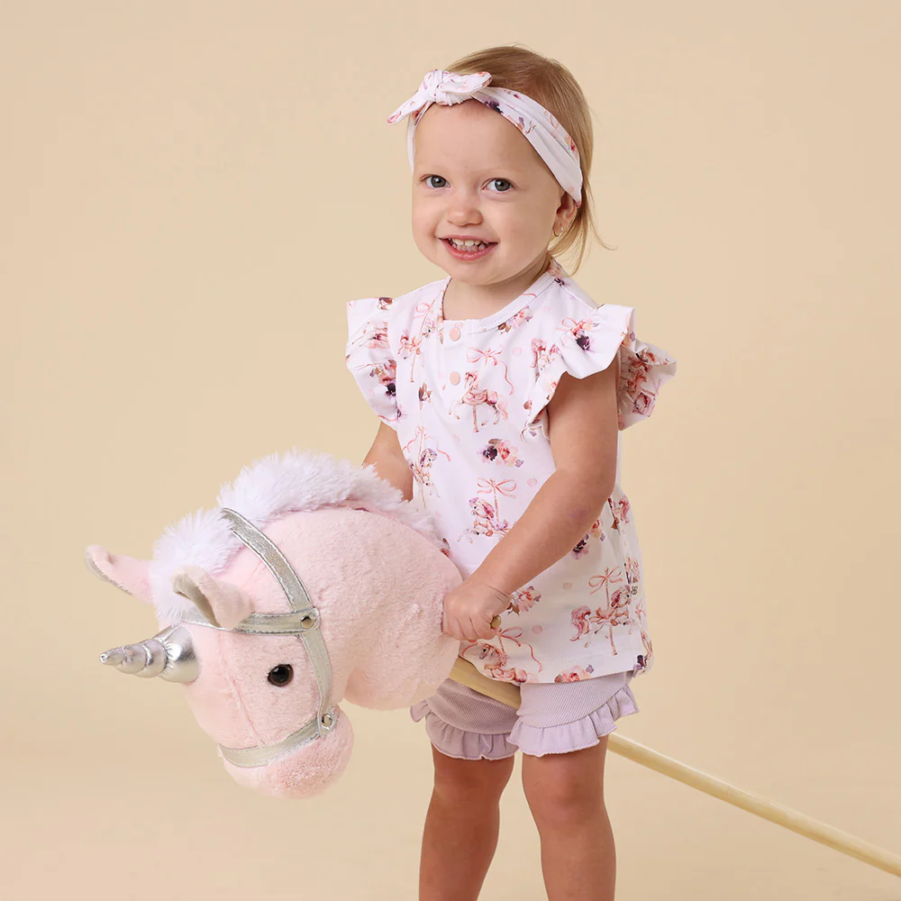 Carousel Organic Short Sleeve Top with Frill - Image 5