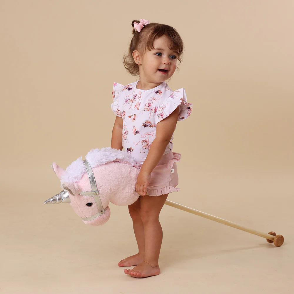 Carousel Short Sleeve Organic Bodysuit with Frill - Image 14