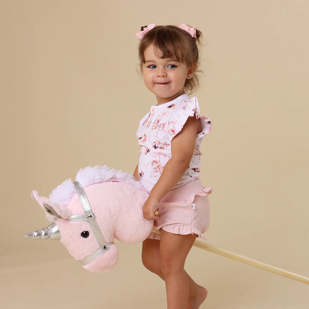 Carousel Short Sleeve Organic Bodysuit with Frill - Image 9