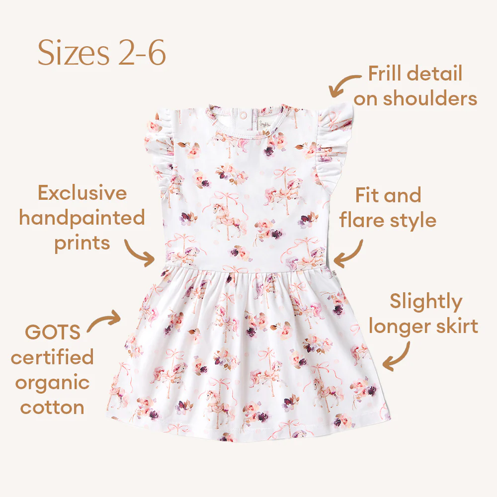 Carousel Short Sleeve Organic Dress - Image 14