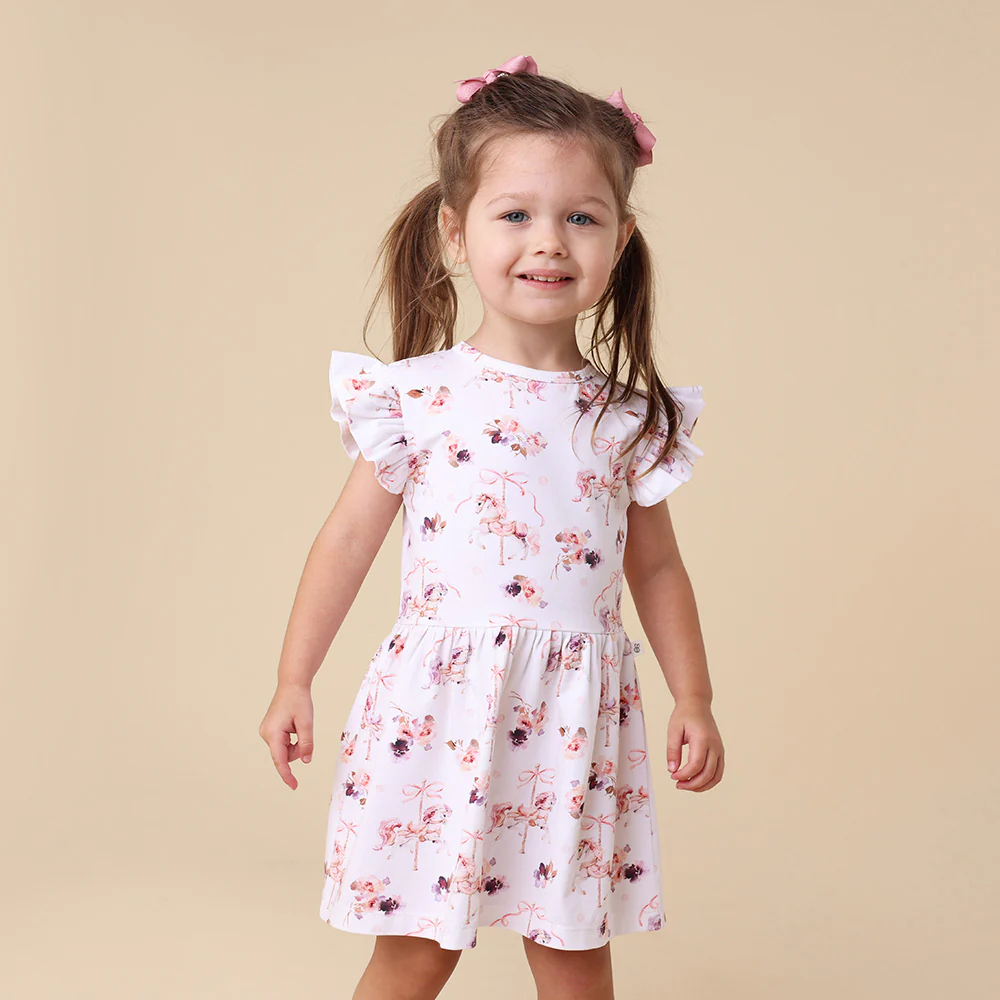 Carousel Short Sleeve Organic Dress - Image 4
