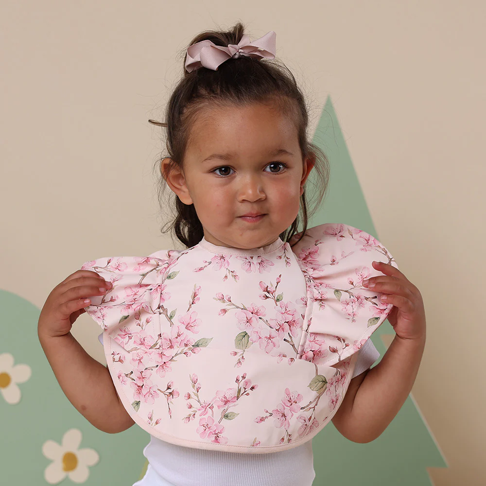 Cherry Blossom Frill Snuggle Bib - Image 3