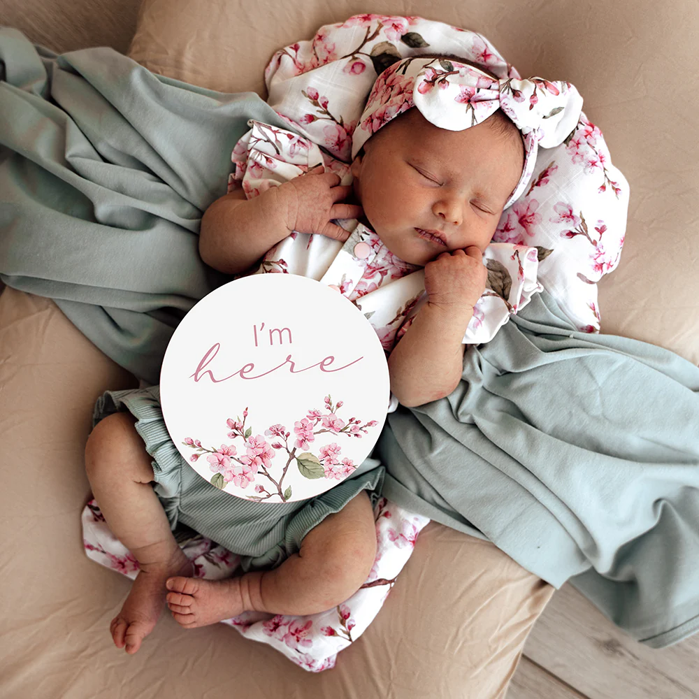 Cherry Blossom & Jewel Reversible Milestone Cards - Image 2