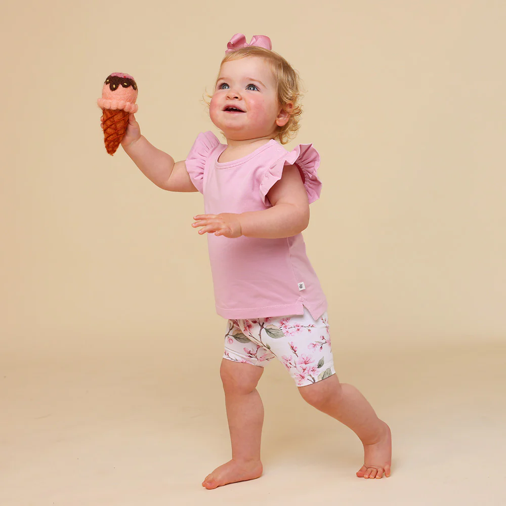 Cherry Blossom Organic Bike Shorts - Image 8
