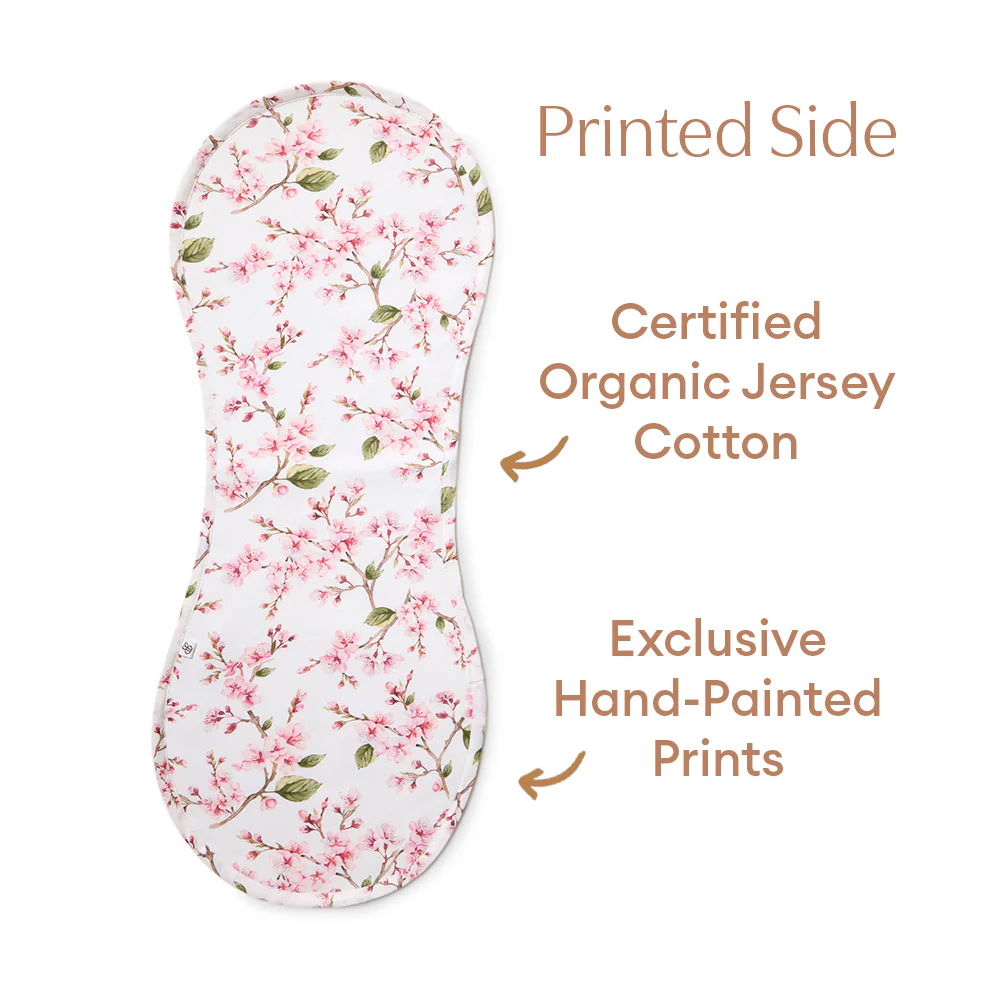 Cherry Blossom Organic Cotton Burp Cloth - Image 6