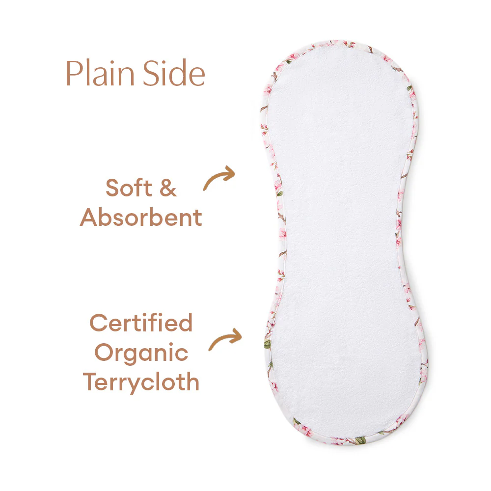 Cherry Blossom Organic Cotton Burp Cloth - Image 7