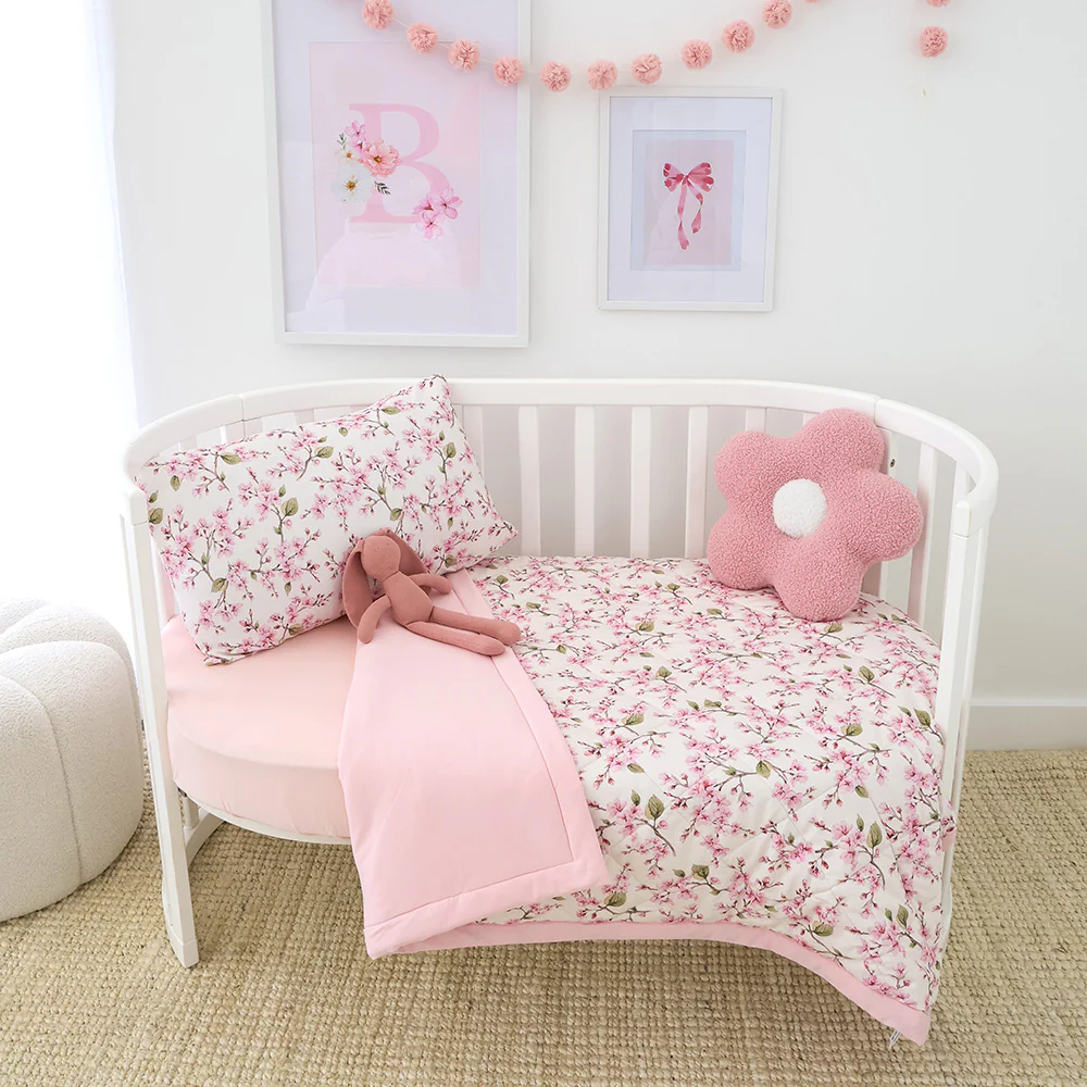 Cherry Blossom Organic Cotton Cot Comforter - Image 11