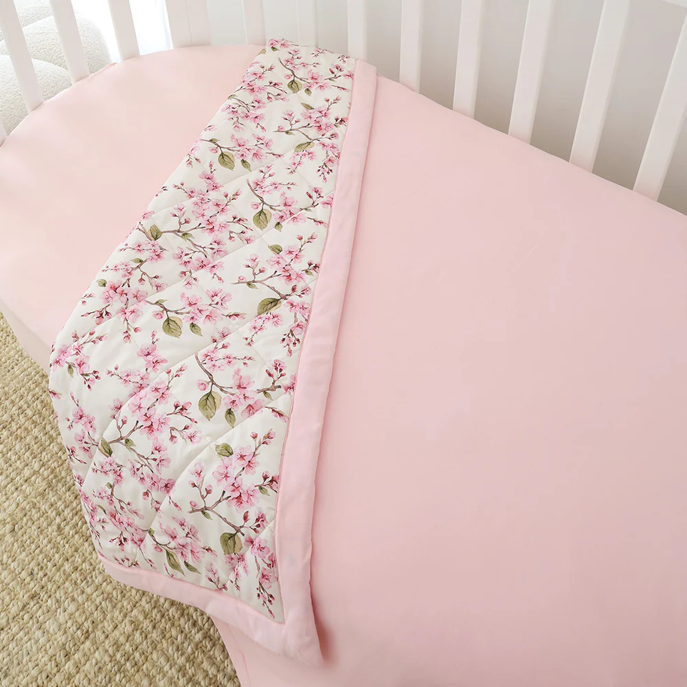 Cherry Blossom Organic Cotton Cot Comforter - Image 4