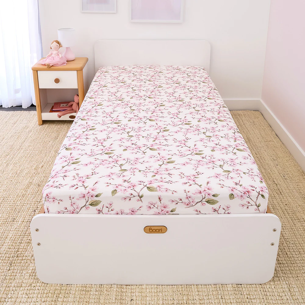 Cherry Blossom Organic Cotton Fitted Sheet - Image 5