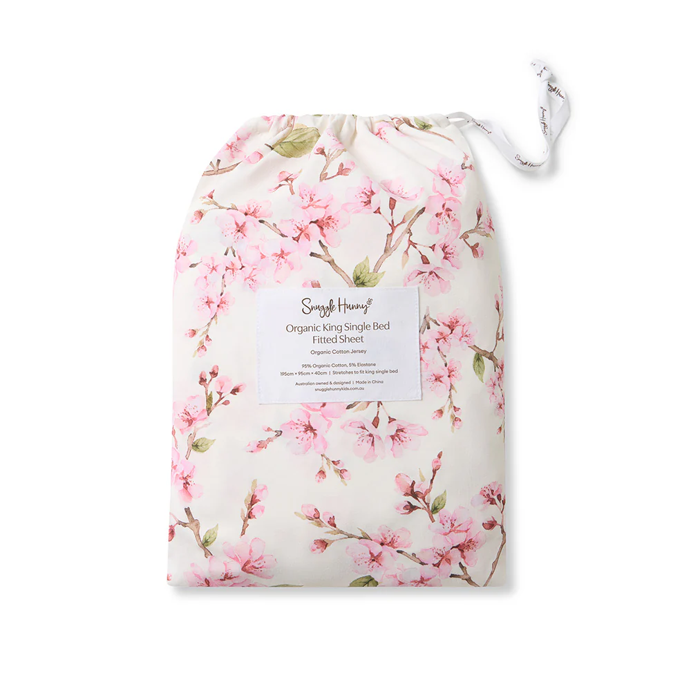 Cherry Blossom Organic Cotton Fitted Sheet - Image 9