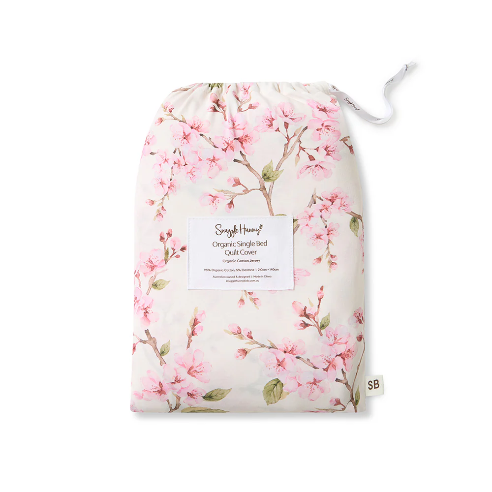 Cherry Blossom Organic Cotton Quilt Cover - Image 9