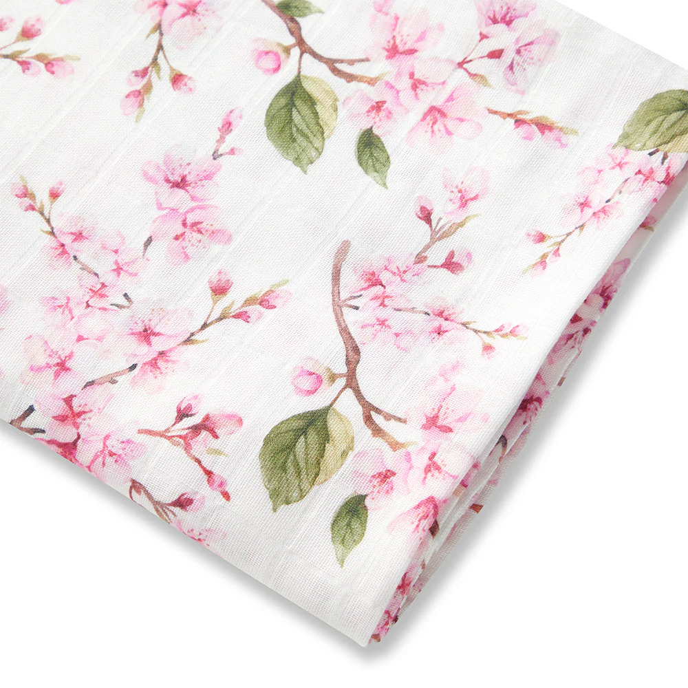 Cherry Blossom Organic Muslin Wrap - Image 2