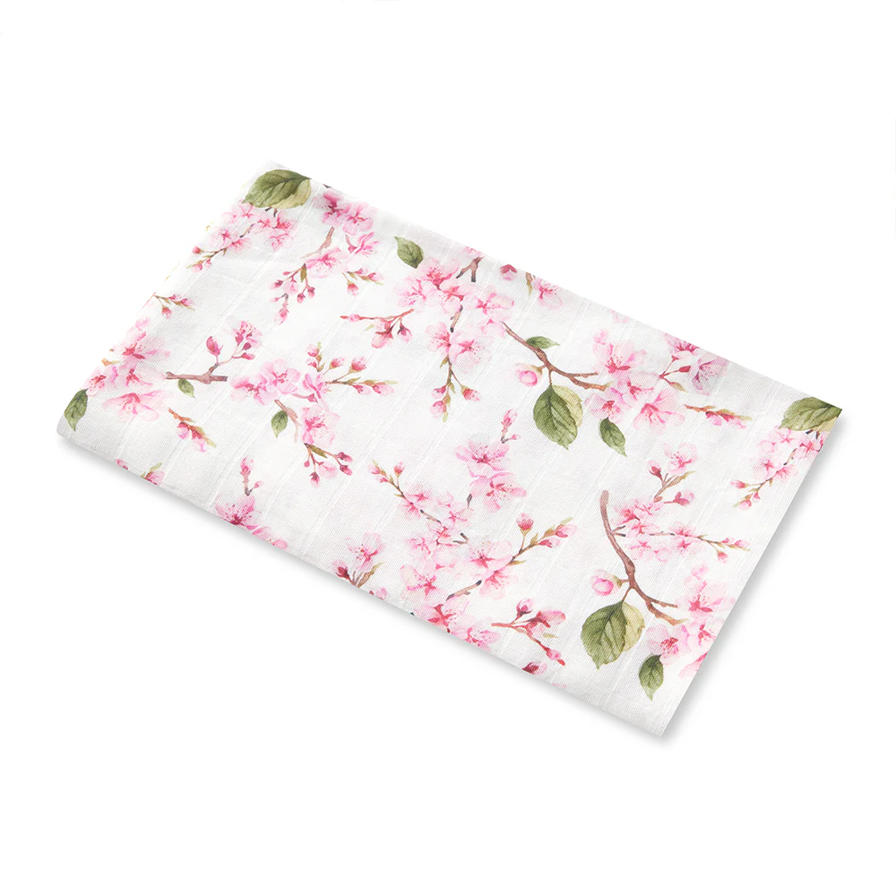 Cherry Blossom Organic Muslin Wrap - Image 3