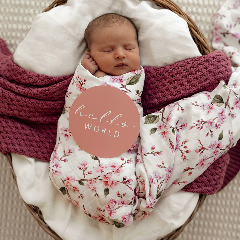 Cherry Blossom Organic Muslin Wrap - Image 5