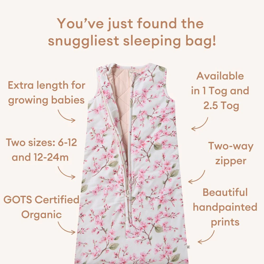 Cherry Blossom Organic Sleeping Bag 2.5 TOG - Image 3