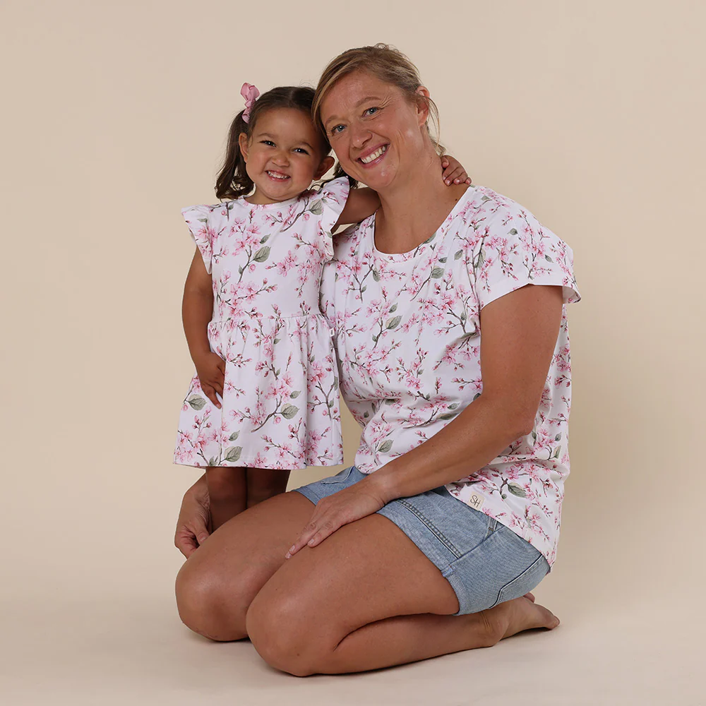Cherry Blossom Organic Womens T-Shirt - Image 5
