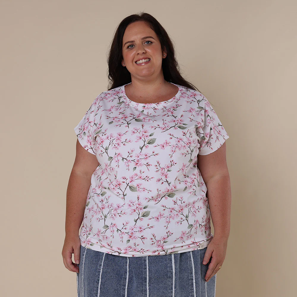 Cherry Blossom Organic Womens T-Shirt - Image 6