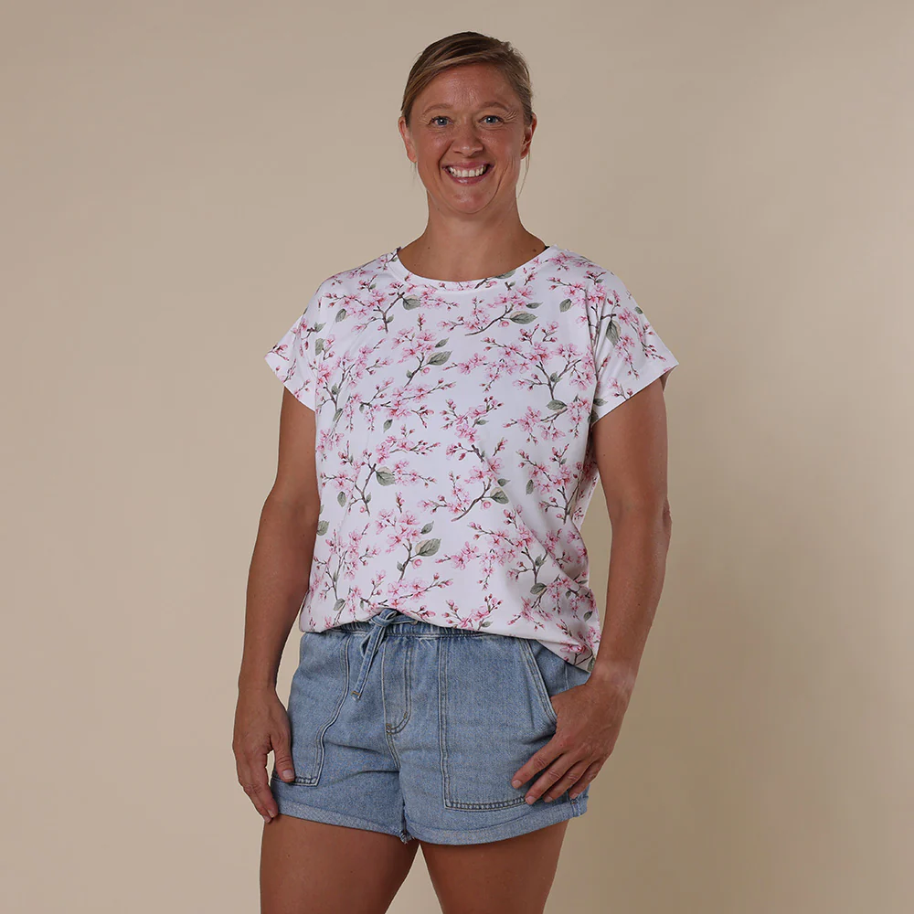 Cherry Blossom Organic Womens T-Shirt - Image 8