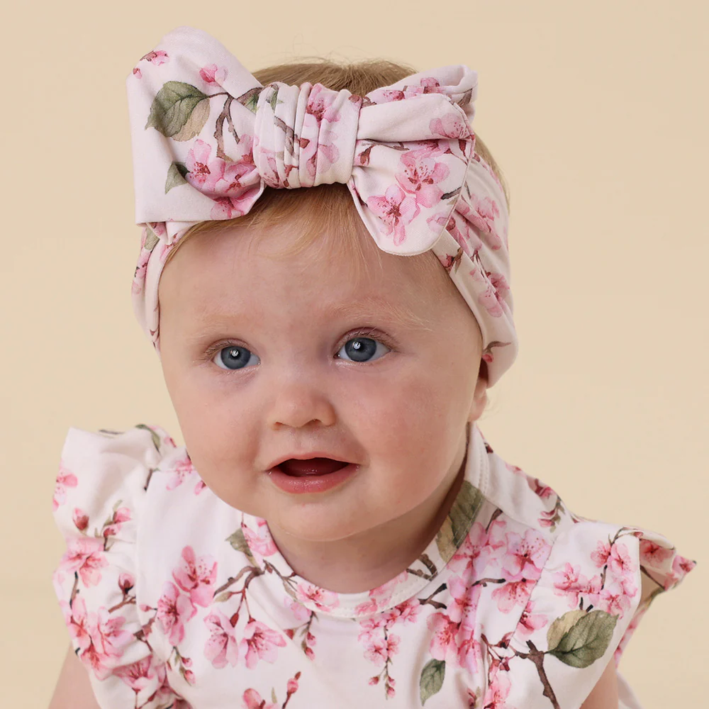 Cherry Blossom Organic Oversized Bow - Image 3