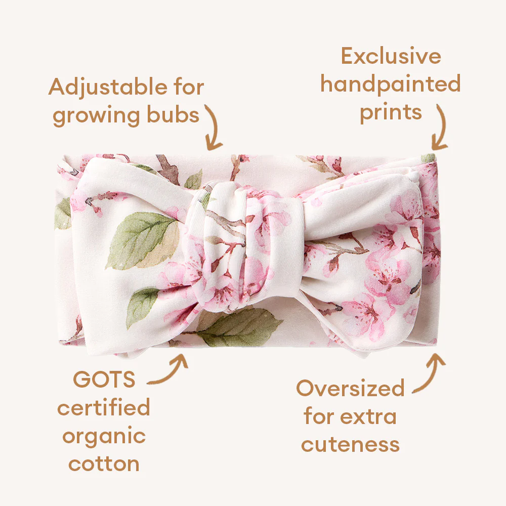Cherry Blossom Organic Oversized Bow - Image 5