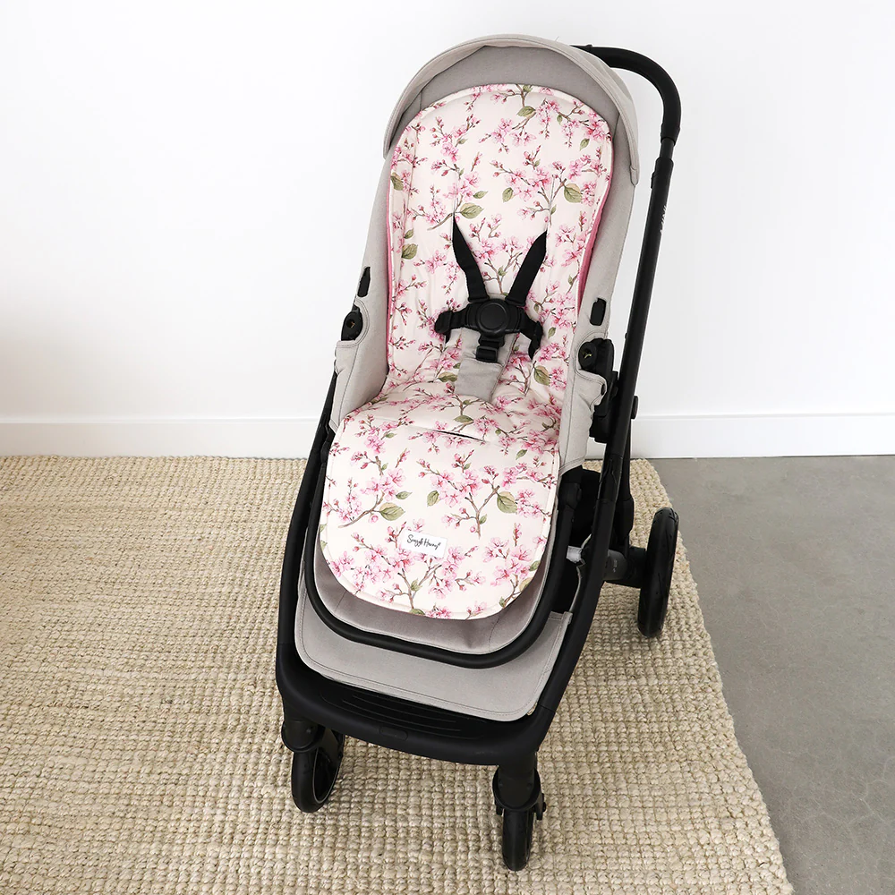 Cherry Blossom Universal Organic Pram Liner - Image 3
