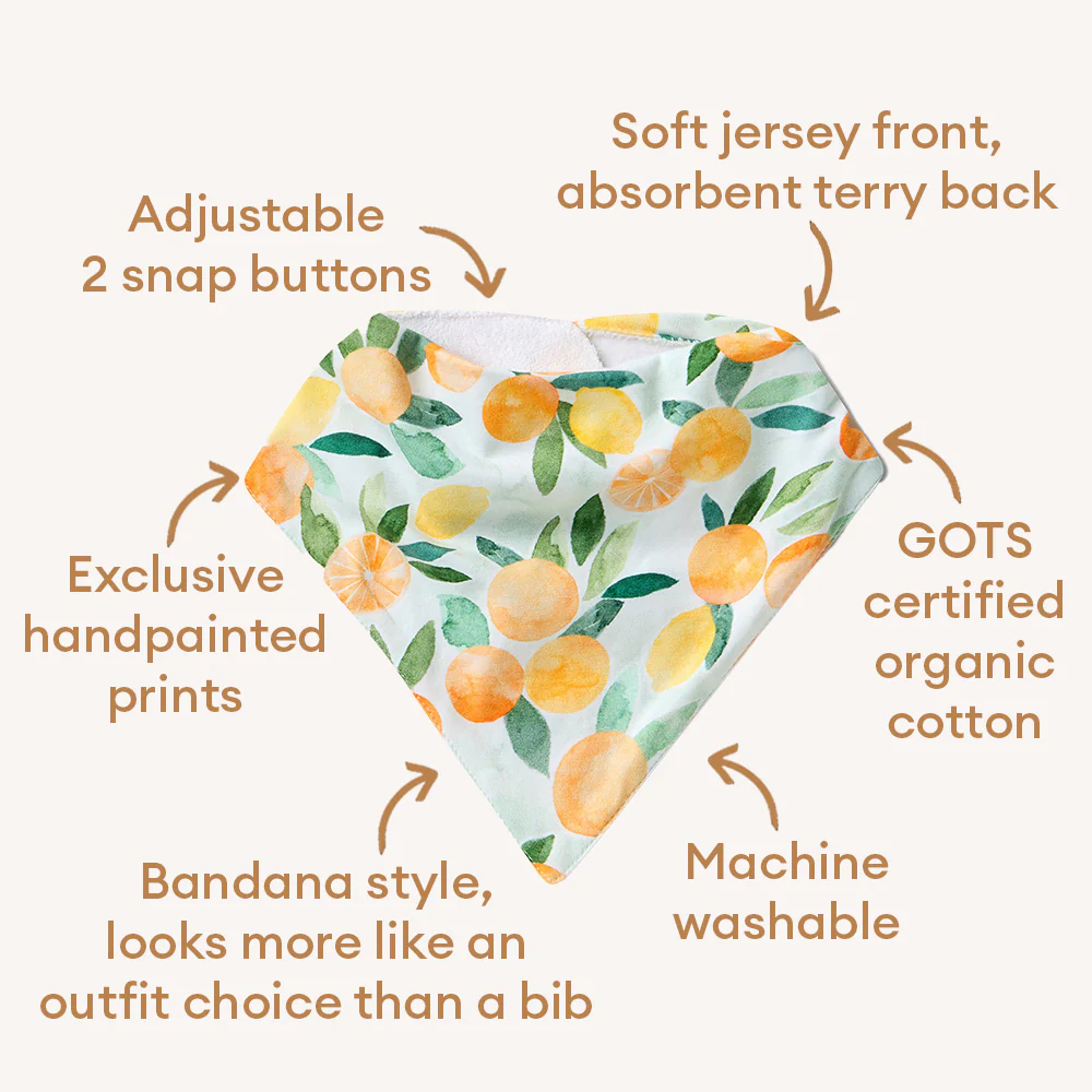 Citrus Squeeze Organic Dribble Bib - Image 4