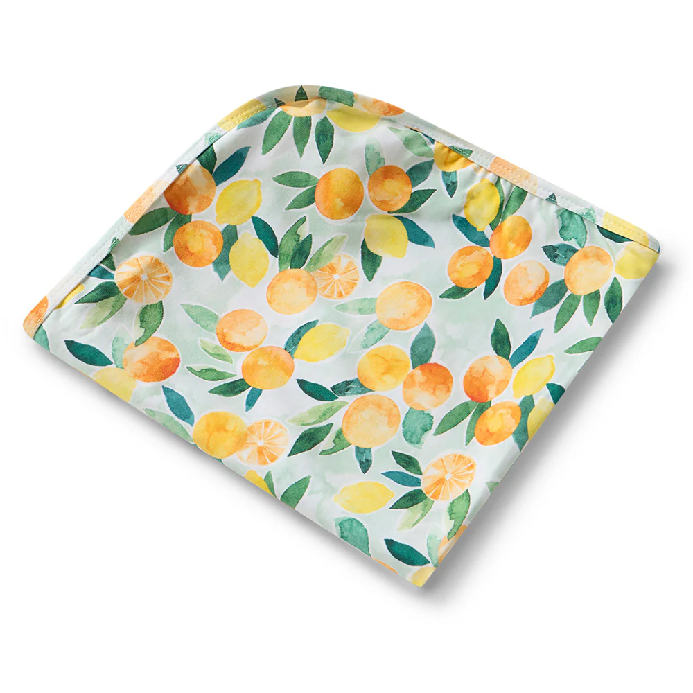 Citrus Squeeze Organic Jersey Wrap & Beanie Set - Image 4