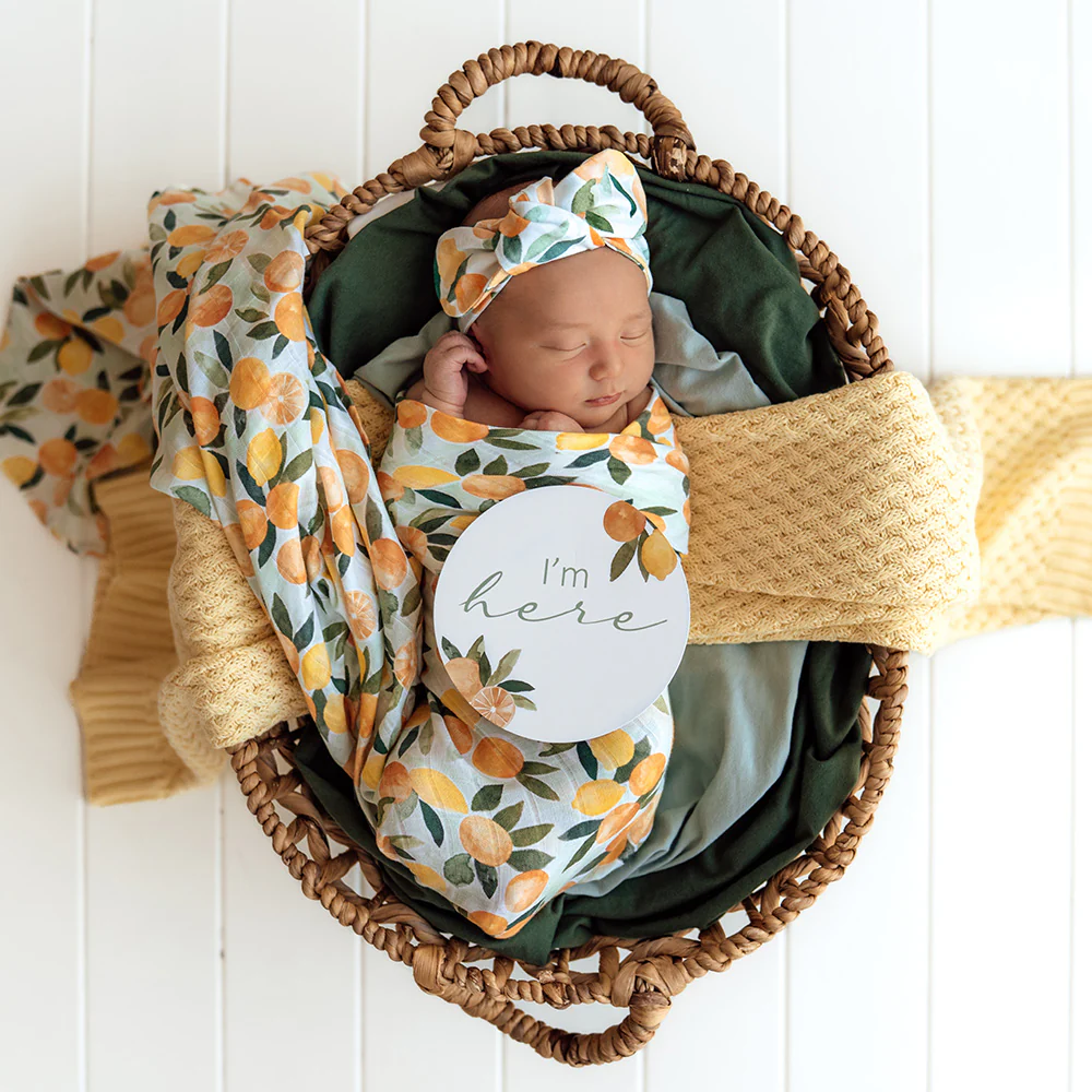 Citrus Squeeze Organic Muslin Wrap - Image 3