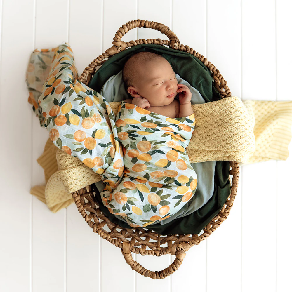 Citrus Squeeze Organic Muslin Wrap - Image 4