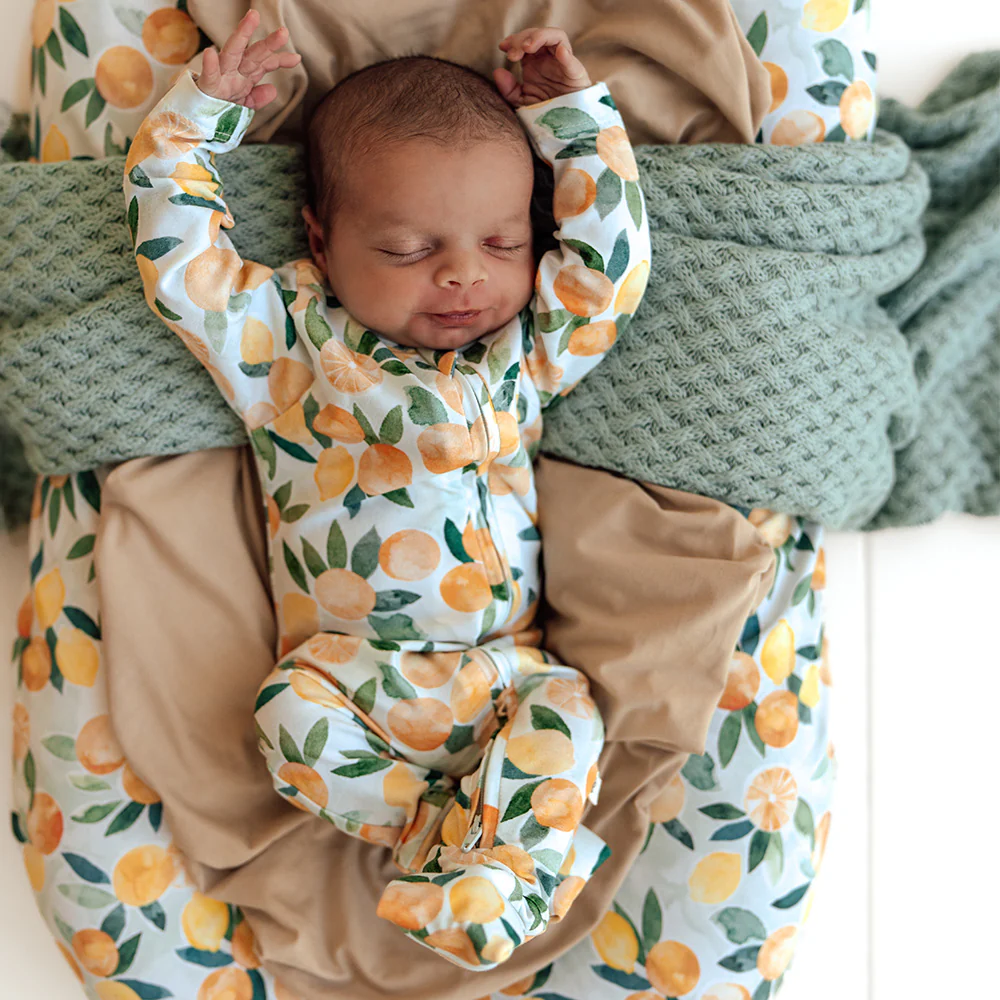 Citrus Squeeze Organic Snugglesuit Convertible Romper - Image 4