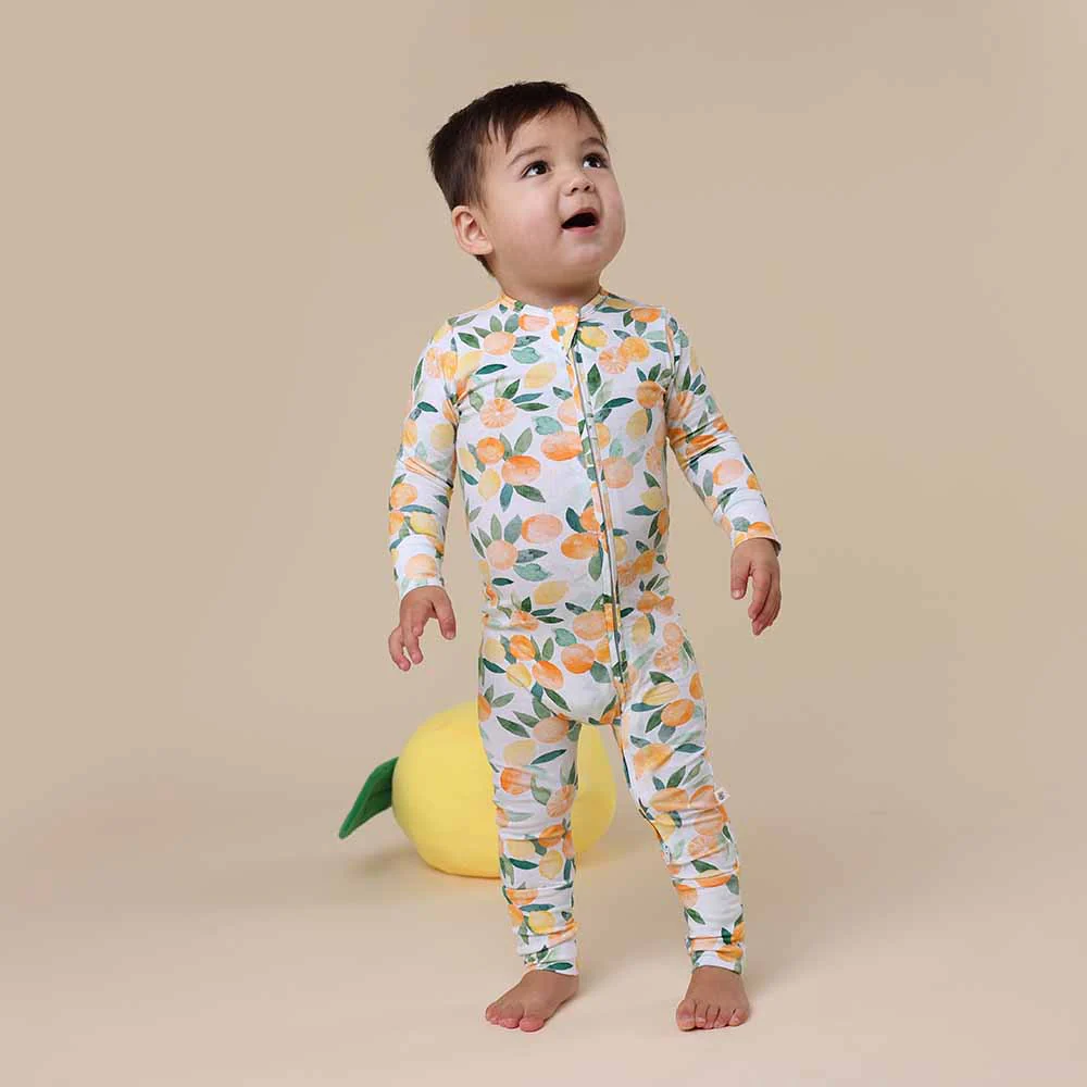Citrus Squeeze Organic Snugglesuit Convertible Romper - Image 6