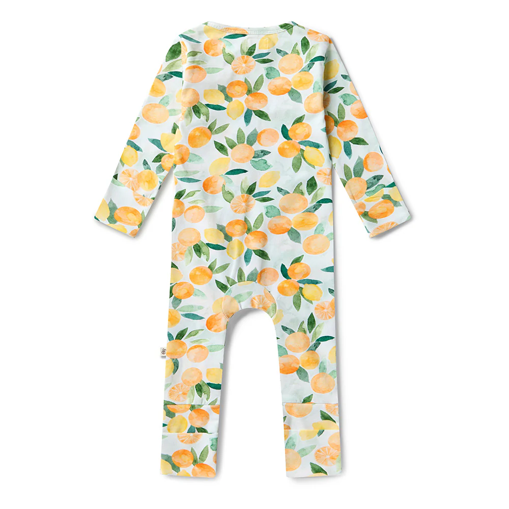 Citrus Squeeze Organic Snugglesuit Convertible Romper - Image 7