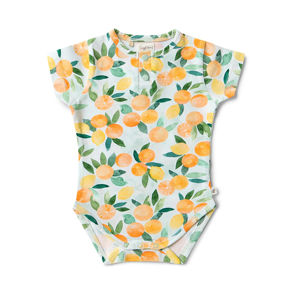 Citrus Squeeze Short Sleeve Organic Bodysuit - Image 2