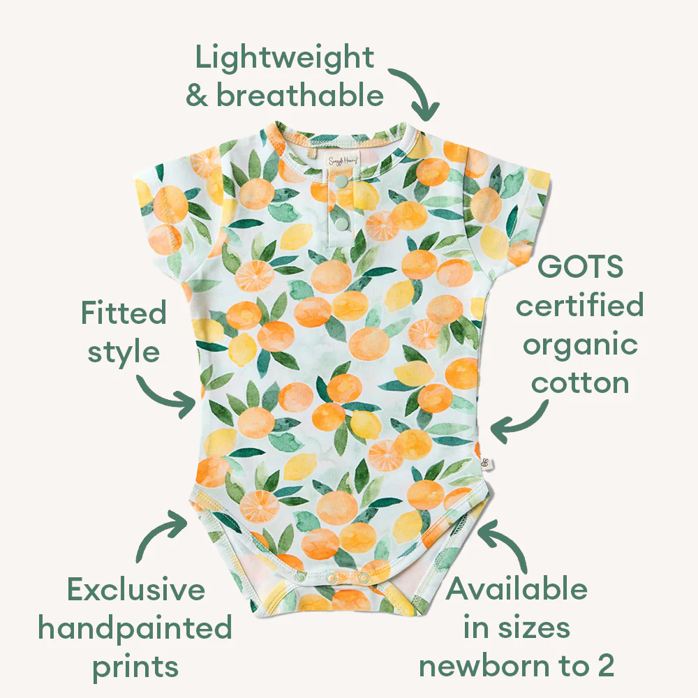 Citrus Squeeze Short Sleeve Organic Bodysuit - Image 4