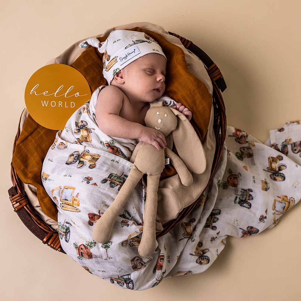 Classic Newborn Gift Hamper - Diggers & Tractors - Image 5