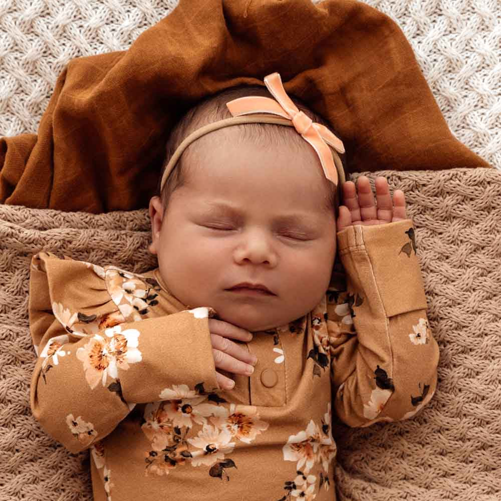 Coral Velvet Bow - Image 5