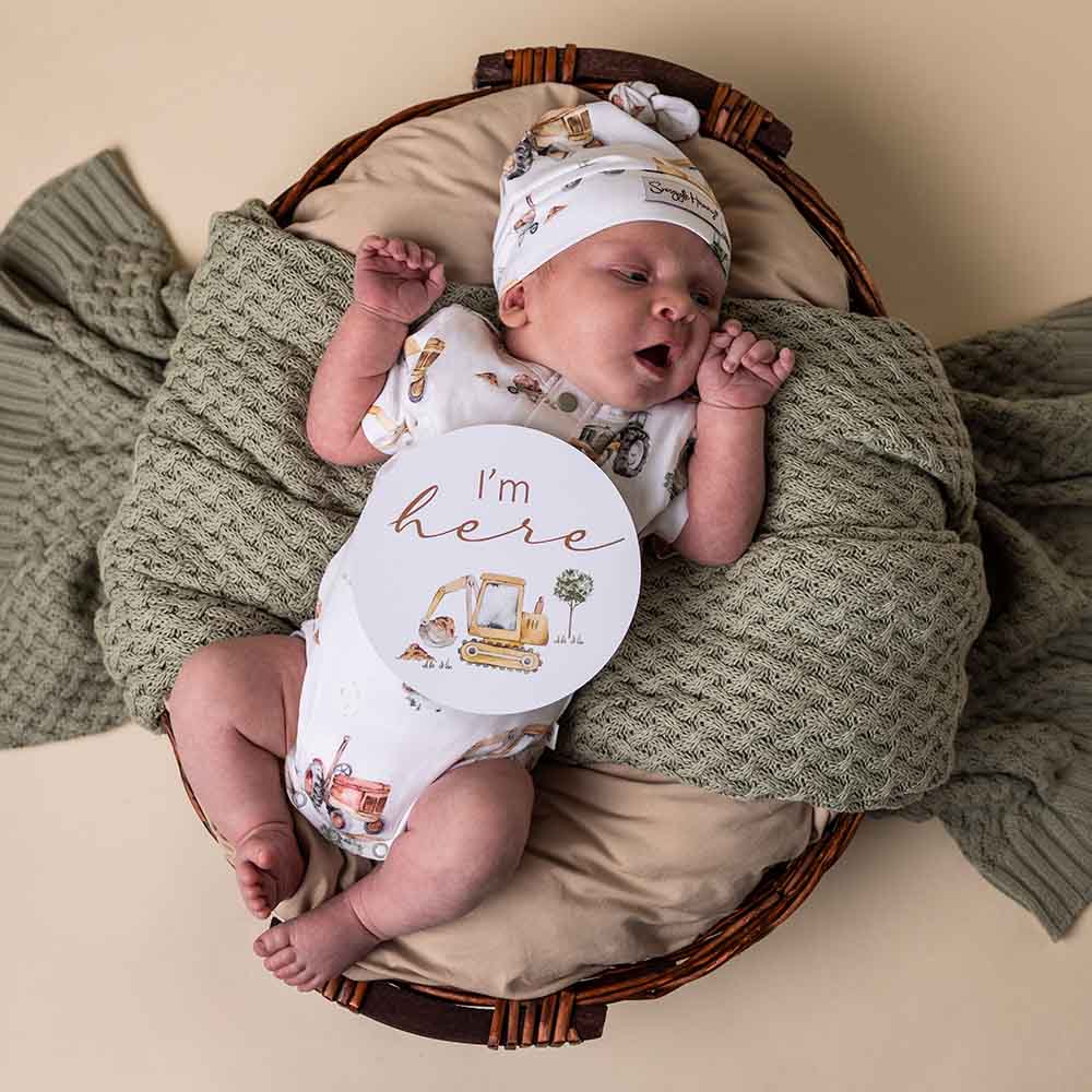 Diggers & Tractors Short Sleeve Organic Bodysuit - Image 5