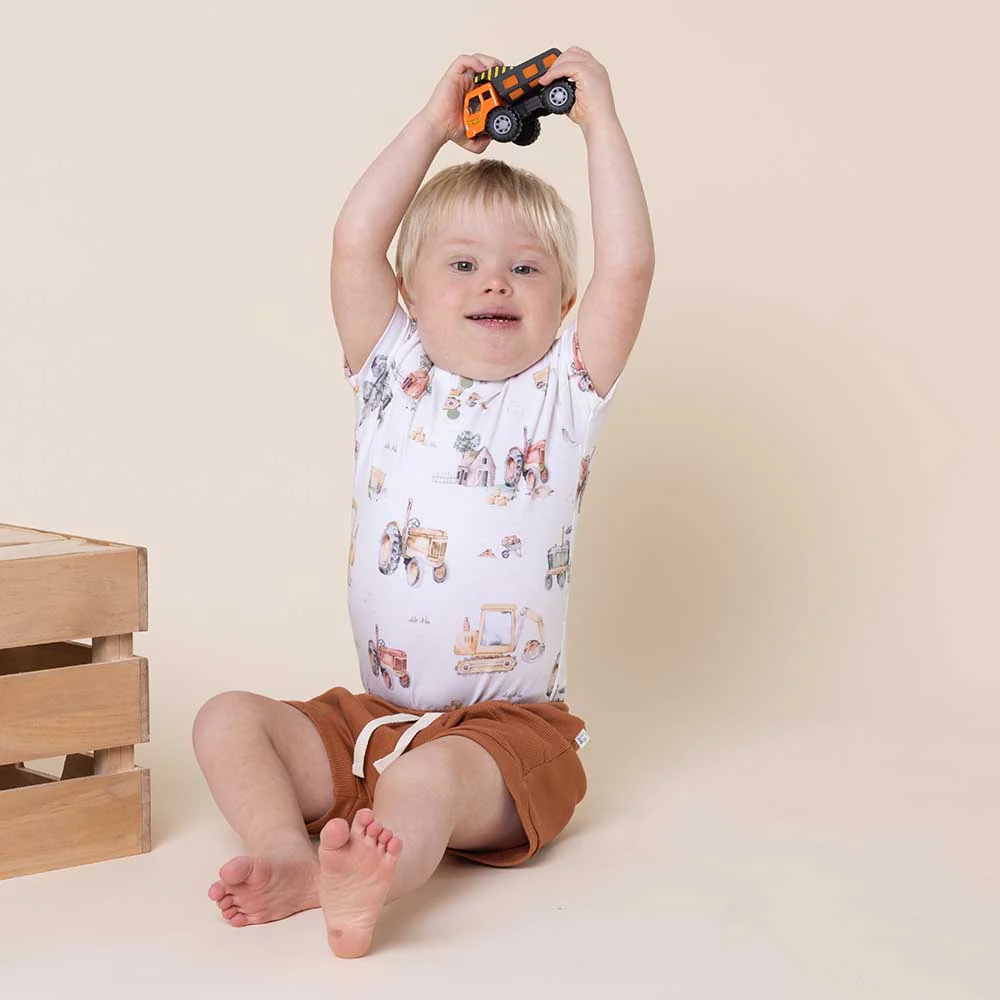 Diggers & Tractors Short Sleeve Organic Bodysuit - Image 8