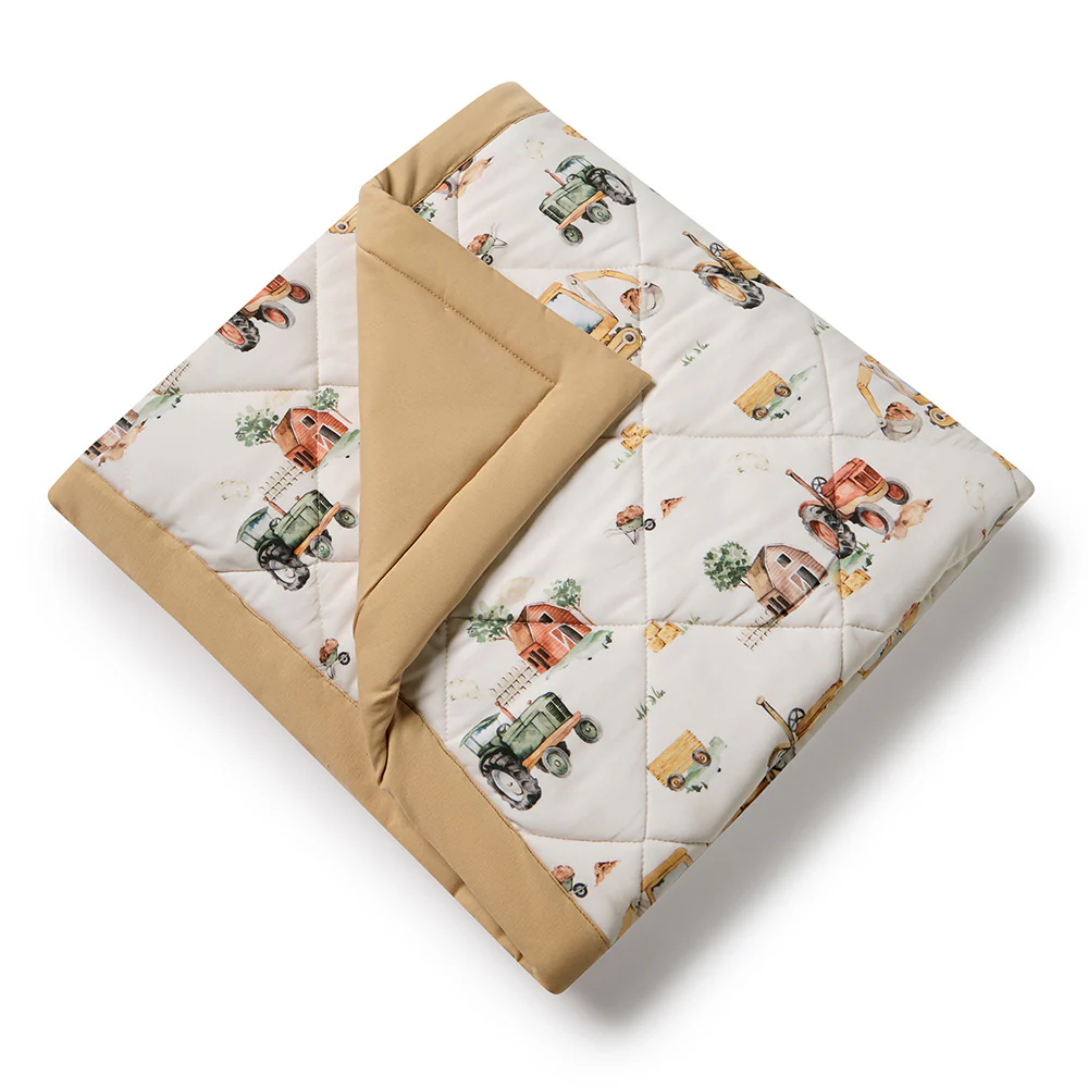Diggers & Tractors Organic Cotton Cot Comforter - Image 2